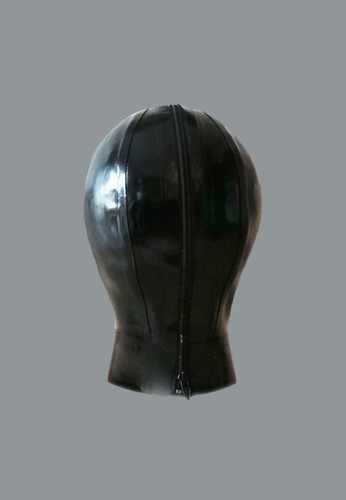 Rubber Latex Full Face Hood with No Eyes, No Mouth just Nose Holes - Picture 19 of 19
