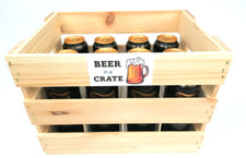 Beer In A Crate - 12 x 540ml Cans of Guinness in a Wooden Crate - Gift for Him