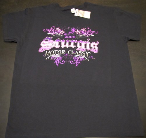 Authentic STURGIS Motor Classic Women's T-Shirt Large Black Officially Licensed - Picture 4 of 6