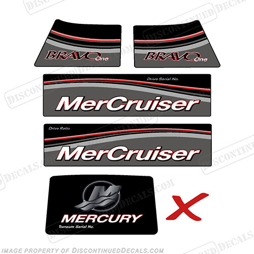 Fits Mercruiser Bravo One X Decals 2005 and up - Bild 1 von 1