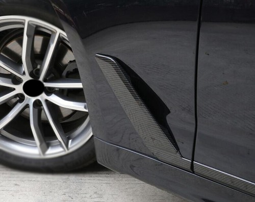 Cubierta de moldeo lateral carrocería de puerta de fibra de carbono ABS para BMW Serie 5 2018-2022 - Imagen 2 de 5