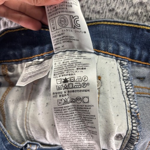 Levis 550 Jeans Mens 34x32 Blue Dark Wash Cotton Relaxed Fit Denim Workwear - 第 3/10 張圖片