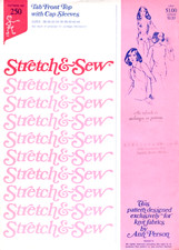 Misses Tab Front Top with Cap Sleeves Stretch  Sew Pattern 250 Ann Person