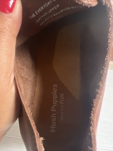 Hush Puppies Bounce Plus Size 11W Women’s Brown Leather Slip-On Casual - Picture 9 of 10