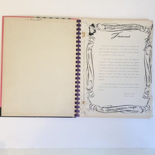 Vintage 1940 Album of Favorite Clarinet Solos Sheet Music Songbook - Picture 3 of 17