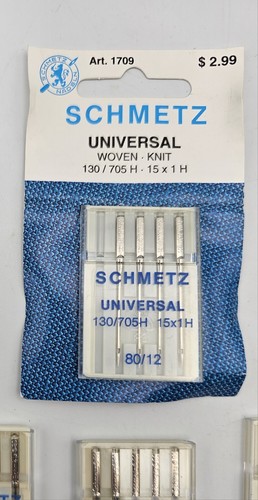Schmetz Size #80 Universal Sewing Machine Needles ~ 130/705H TOTAL 27 NEEDLES  - Bild 2 von 11