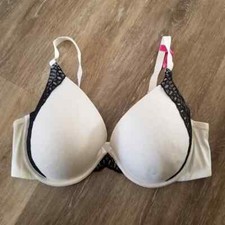 NWOT Maidenform Black White Lace Bra Size 36D