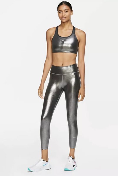 nike metallic clash high waisted leggings