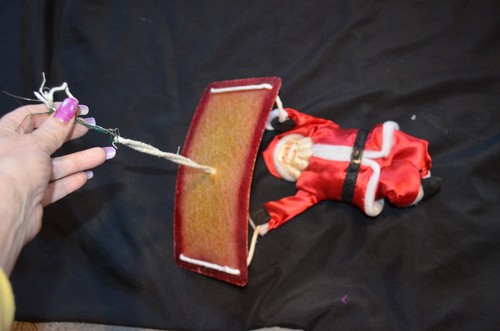 Christmas Santa Figure Hanging Handgliding 20 inch hangs from door or ceiling - Picture 3 of 4