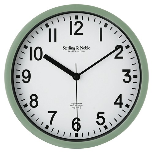 Mainstays Basic Indoor 8,78" Salbei Analog Runde Moderne Wanduhr - Bild 5 von 7