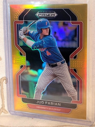 Jud Fabian, Baltimore Orioles, 2022 Panini Prizm Draft Picks Gold #'d/10 PDP67🇬 - Picture 2 of 3