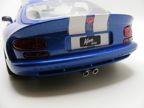 1997 Dodge Viper GTS 1:18 Blue W/ White Racing Stripes - Spotless - Picture 4 of 14