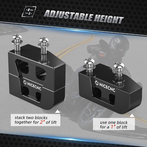 NICECNC Kickstand Lift Block 1"/2" for Harley Electra Glide Standard FLHT 10-23 - Picture 6 of 11