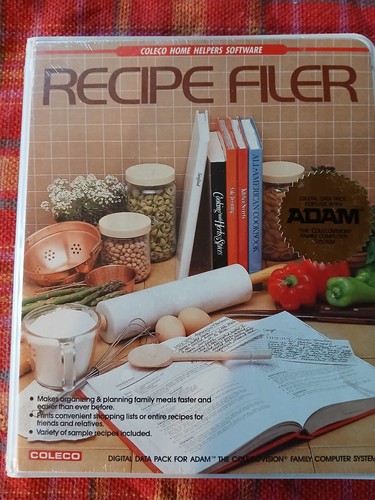 Recipe Filer (ColecoVision, 1984) Coleco ADAM Home Helpers Software NEW! - Picture 1 of 9