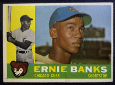 1960 Topps Ernie Banks #10 Chicago Cubs Dented
