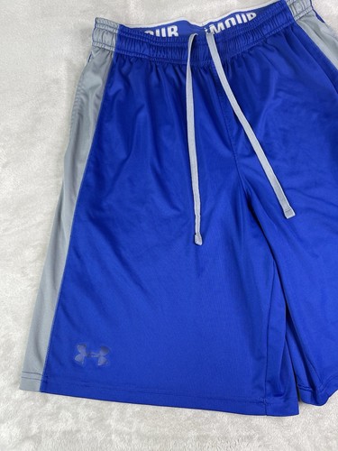 Pantalones Cortos Under Armour Para Hombre Medianos Azul Cordón Atlético Gimnasio Correr - Imagen 5 de 11