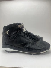 Nike Mens Air Jordan 7 metal baseball cleats black - size 10