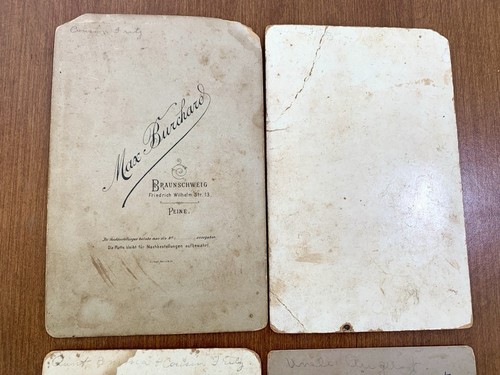 4 antike Kabinettfotos 1800er Kind Mann Frau Deutschland Nachlass Verkauf Fund * - Bild 6 von 6