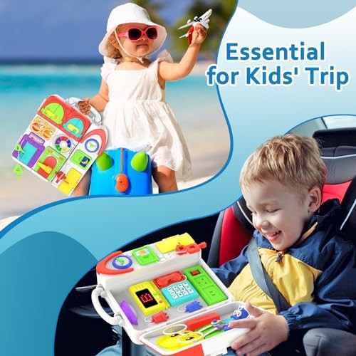 Toddler Toys for 1-2 Year Old Boy, Musical Montessori Busy Board, Early  - Picture 6 of 7