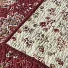Croft & Barrow Quilt Full Queen + 2 Shams Red Floral Reversible Cotton 90x95”