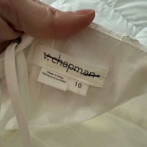 V. Chapman Nigella Kleid Weiß Größe 10 NEU - Bild 9 von 9