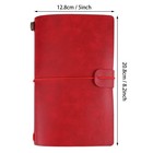 Travel Notebook Red – Refillable PU Leather Journal Custom Name & Durable