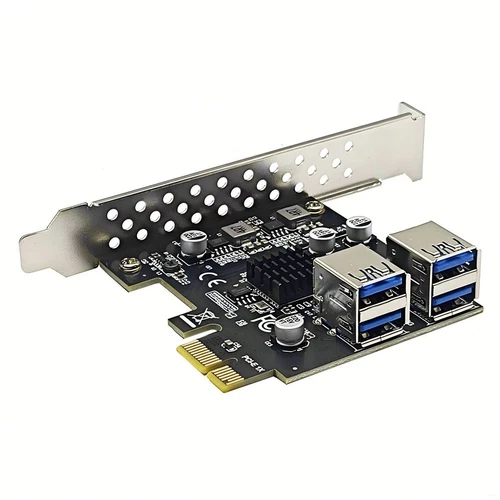 1X(PCI-E 1X auf 4 Port USB 3.0 Erweiterungskarte USB3.2 GEN1 5Gbps PCI Expr7025