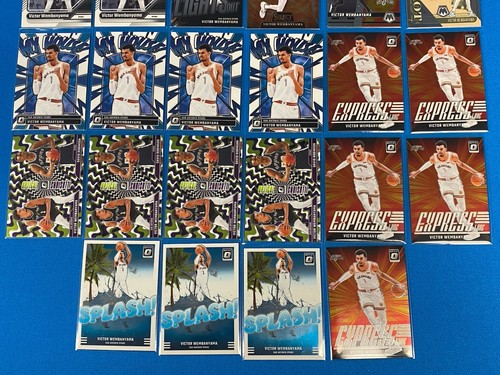 VICTOR WEMBANYAMA 34 CARD LOT SPURS INSERTS - Picture 2 of 3