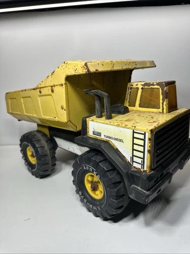 Vintage Tonka Turbo Diesel Dump Truck Xmb-975 Yellow Metal