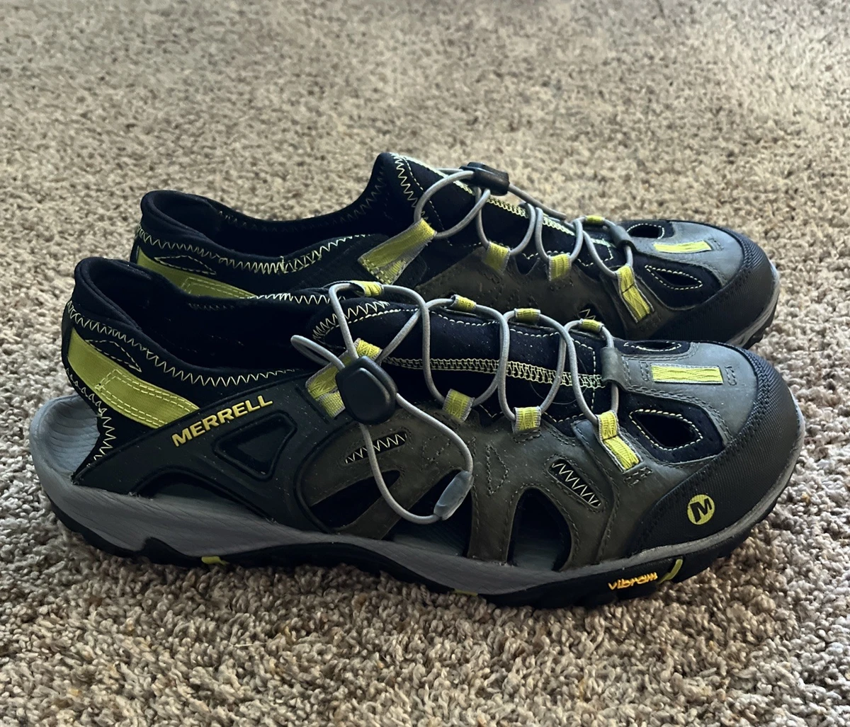 Merrell All Out Blaze Sieve Mens 10 Castle Rock Green Oasis Hiking Shoes J65233 Merrel J65233 Castle Rock Green Oasis Mens Hiking Walking  main image 4