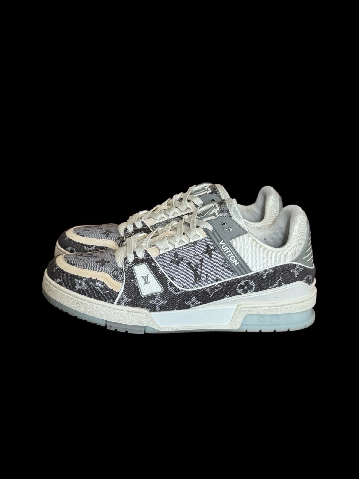 LOUIS VUITTON TRAINER Scarpe da ginnastica Louis Vuitton grigio monogramma taglia 9 (veste 10 5 11)