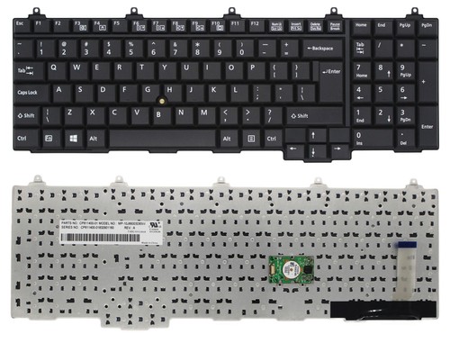 Black US-Intl Keyboard Track Point For Fujitsu Celsius H720 H920 Lifebook E752