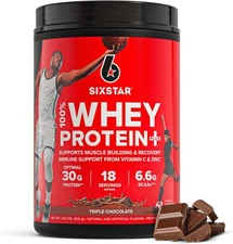 Six Star Whey Protein Powder Plus - Muscle Building and Recovery Formula with -