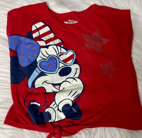 Disney SIZE 4T Red  Minnie Mouse Girl's Top Pre-loved - Picture 1 of 5