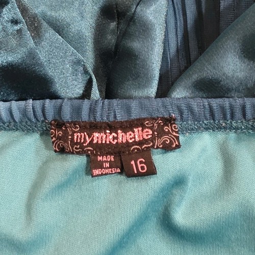 My Michelle Dress Pageant Iridescent Formal Evening Hoco Empire Waist Girls 16 - Picture 7 of 8