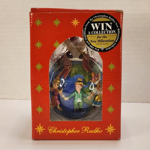 Vintage 2000 Christopher Radko United For Peace On Earth Harz Weihnachtsschmuck - Bild 3 von 17