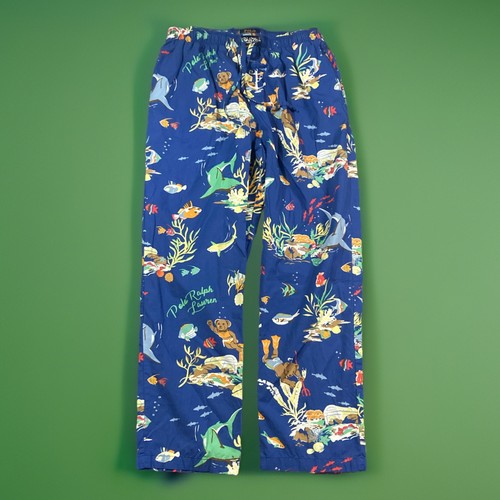 Pigiama uomo Polo Ralph Lauren blu pantalone regata orso subacqueo pigiama grande