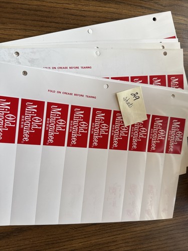 Vtg Old Milwaukee Sales Items Cooler Stickers Signs Beer Labels See Photos - Picture 11 of 11