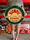 Vintage Style Metal Sign Olympic Ethyl Gasoline NOT Porcelain 20x20 Made USA
