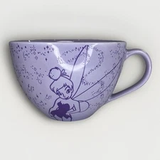 Disney Store TINKER BELL Oversized Coffee Cup  Soup Mug Purple