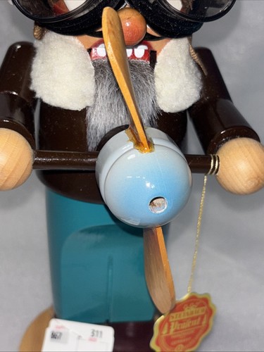 Vintage 1999 Steinbach Nutcracker Aviator Pilot 10” German Volkskunst With Tag - Picture 6 of 10