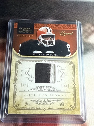 2012 National Treasures Playoff Century Ozzie Newsome Legend 2 Color Patch /49