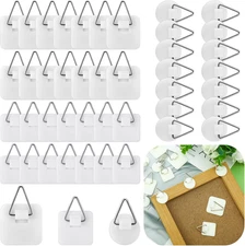 Wenqik 45 Pcs Adhesive Picture Hanger Foamboard Picture Hanging Hooks without Na