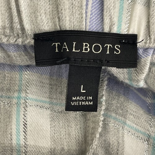 Talbots Plaid Loungewear Wide Leg Pajama Pant Women's Size Large - Picture 3 of 8