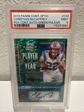2019 Contenders Optic Christian McCaffrey Green /27 Auto Player of the Year