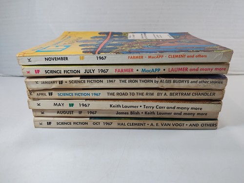 Worlds of IF Science Fiction PULP Magazines - Vintage LOT of 7 Issues From 1967 - Picture 18 of 21