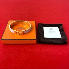 Almost Unused Box and Bag Included HERMES Hermes Click H Bangle Metal Bracelet A