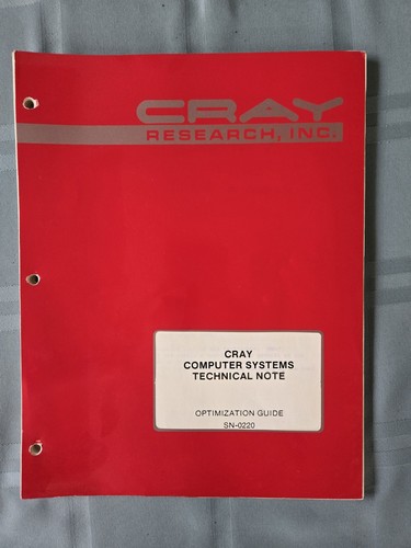 CRAY Computer Systems Technical Note FORTRAN Optimization