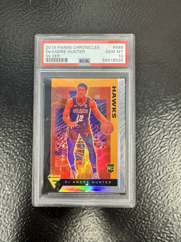 Panini 2019-20 Chronicles Flux De'Andre Hunter Silver Rookie PSA 10 #588
