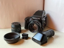 MAMIYA 645 PRO TL Camera Bundle w/ 80mm + 55mm lens, AE Prism Finder & More